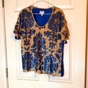 NWOT heavily‎ sequined top Size medium